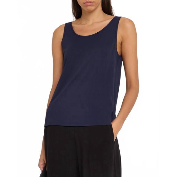 NEW EILEEN FISHER scoop neck tank in ink - Picture 1 of 4
